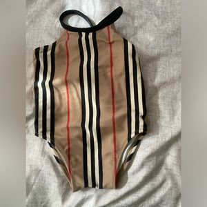 Burberry Baby Girl One Piece Swimsuit. Size 12 months.